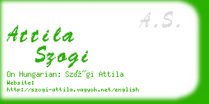 attila szogi business card